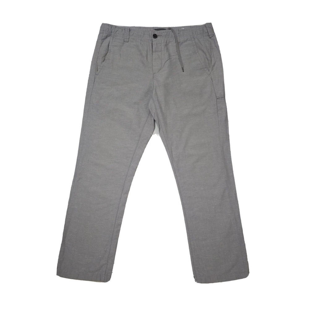 Vince Cotton Blend Drawstring Button Fly Gray Flap Pocket Causal Pant 32(34x 29) - Picture 1 of 7